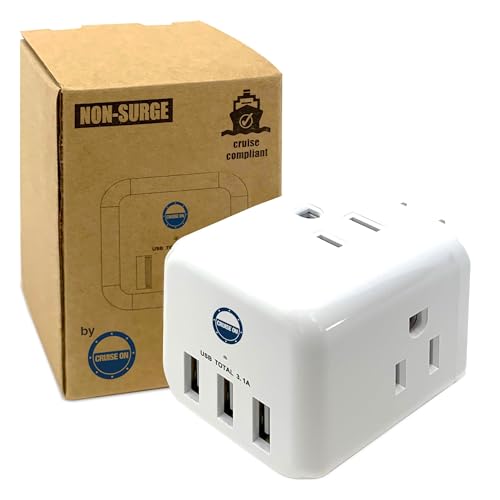 Cruise On Non Surge Cruise Approved Power Strip [3 USB & 3 AC] - color: [3 USB & 3 AC]