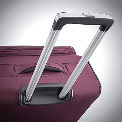 Samsonite Ascella X Softside Expandable Luggage with Spinner Wheels, Plum, Checked-Large 29-Inch - color: Plum, size: Checked-Large 29-Inch