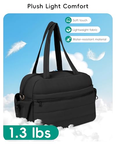 Urbanstand Travel Duffle Bag, Puffer Weekender Carry on Bag for Women - color: Black