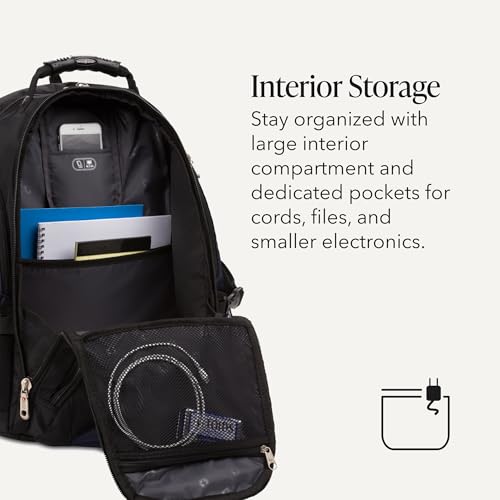 SwissGear Travel Gear 1900 Scansmart TSA 대형 노트북 백팩 여행, 학교 및 비즈니스 용 - 17인치 노트북에 적합), 19002315 - color: 블루/블랙.