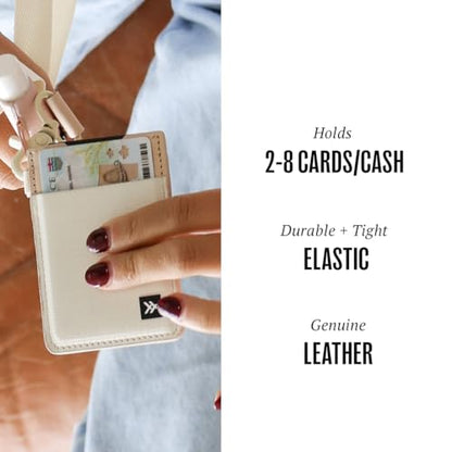 Thread Wallets Ultra Slim Minimalist Leather Card Holder Wallet (Off White) - color: Off White