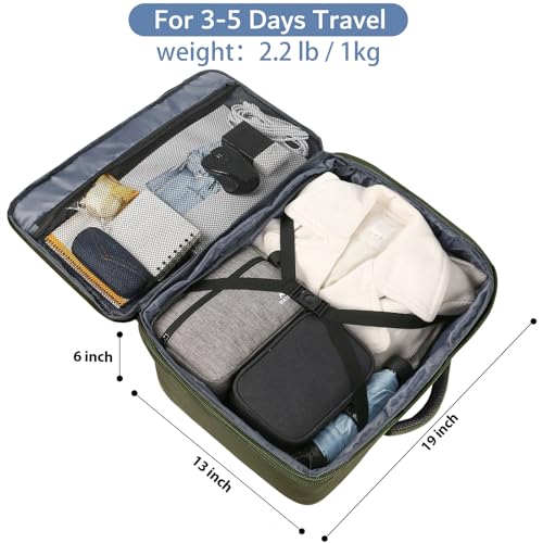 MATEIN Expandable Air Travel Backpack, Light Weight Carry on Backpack - color: Olive Green, size: X-Large