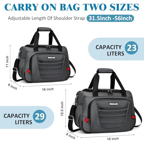Underseat Carry On Luggage Bag Airplanes Personal Item Bag - 16 IN Grey - color: Grey, size: 16 IN