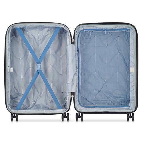 DELSEY PARIS Cruise 3.0, 24 Inch Checked-Medium Luggage, Black - color: Black, size: Checked-Medium 24 Inch