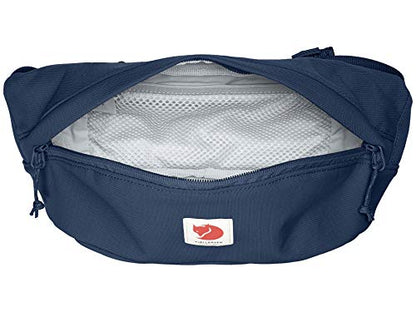 Fjällräven Ulvo Hip Pack Medium - Waterproof Bergshell Fabric, Durable Storage, Adjustable Belt- Hiking, Travel - color: Mountain Blue