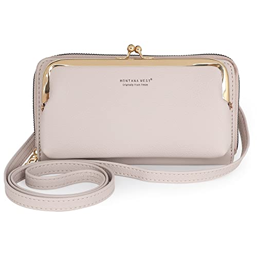 Montana West Crossbody Cell Phone Purse for Women RFID Blocking Cellphone Wallet - color: Wallet Khaki