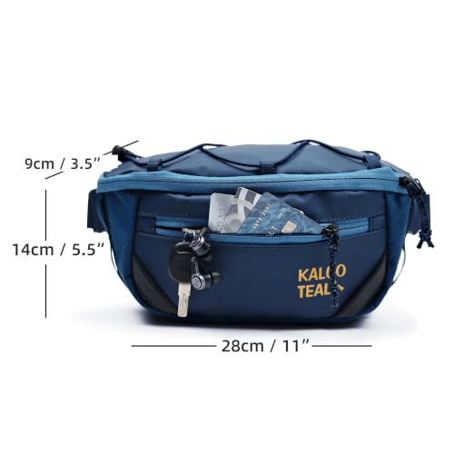 Travel Fanny Pack 3L, Crossbody Adjustable Strap, Padded Back, Water Repellent - color: Blue Abyss