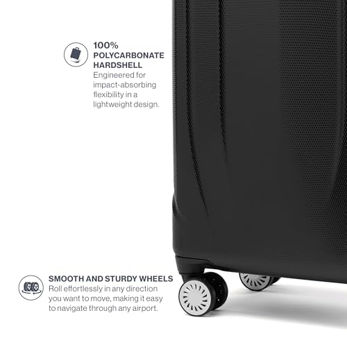 Travelpro Pathways 3 Hardside, Black Knight, Pathways 3 하드 사이드 확장 가능한 수하물 - color: Black Knight, size: Checked Large 28 Inch