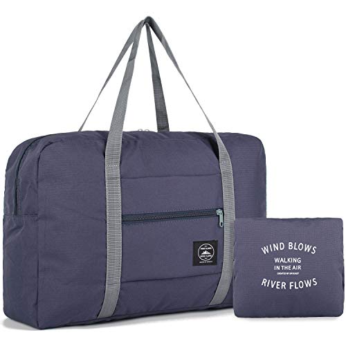 WANDF Personal Item Travel Bag, Carry On Duffle Bag Women - color: Dark Blue