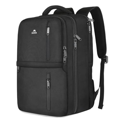 MATEIN Travel Laptop Backpack, Flight Approved Carry on Backpack, Black - color: Black, size: Large