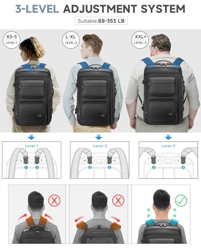 Carry on Backpack with Wheels, Rolling Backpack - color: Black-two