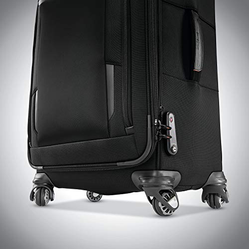Samsonite Pro Travel Softside Expandable Luggage with Spinner Wheels, Black, Checked-Large 29-Inch - size: Checked-Large 29-Inch