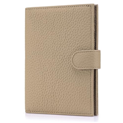 RFID Protection Passport Wallets for Women, Gift for Traveler - color: Apricot Beige