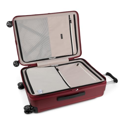 Travelpro Platinum Elite Hardside Expandable Checked Luggage, 8 Wheel Spinner, TSA Lock, Hard Shell Polycarbonate Suitcase, Daring Red, Checked Medium 25-Inch - color: Daring Red, size: Checked- Medium 25-Inch