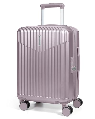 BAGSMART 20" Spinner Carry-On, PC Hardside Expandable, TSA Lock, Purple | Lightweight Hard Shell with Spinner Wheels & TSA Lock, Scratch-Resistant - color: Purple