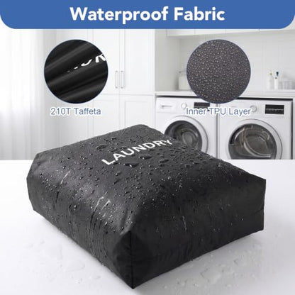 Dntorx 3 Pcs Travel Laundry Bags Dirty Clothes Travel Bag, Foldable Waterproof Laundry Bag with Sturdy Handle for Family Beach Gym Pool Yoga Workout College Dorm Swimsuit Diaper Storage, Black - size: 3 Pack - 45x60cm + 35x55cm + 30x40cm