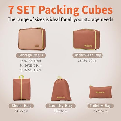 Rosamo 10 piece Luggage Set Expandable Suitcase 22x14x9 Airline Approved Carry on, ABS Hard Case Suitcases with Spinner Wheels,TSA Lock - color: Red, size: 10 PCS