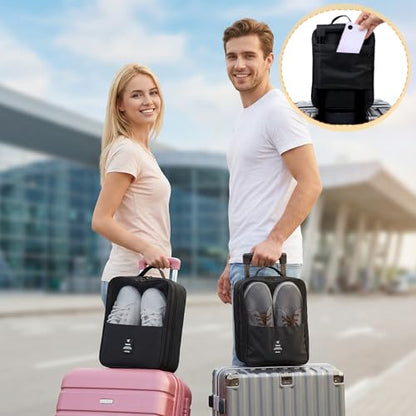 2 PCS Shoes Bags for Travel, Holds 2 Pair of Slippers and 1 Pair of Sneaker