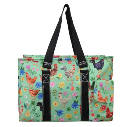 NGIL Utility Water Resistant Tote Bag - color: Barnyard Blossom- Black