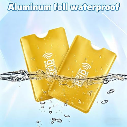 30 Pack RFID Blocking Sleeves, Credit Card Protector Holders for Contactless Cards - color: Yellow