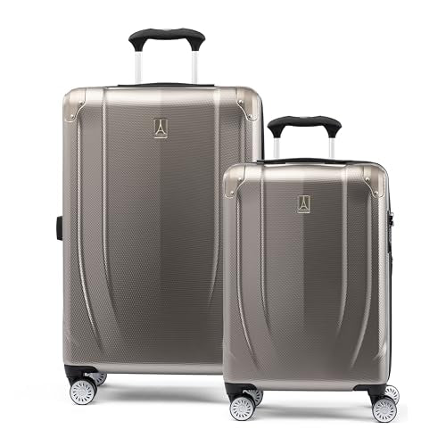 Travelpro Pathways 3 Hardside Expandable Luggage, 8 Spinner Wheels, Lightweight Hard Shell Suitcase, 2 Piece Set (21/25), Champagne - color: Champagne, size: 2-Piece Set (21/25)