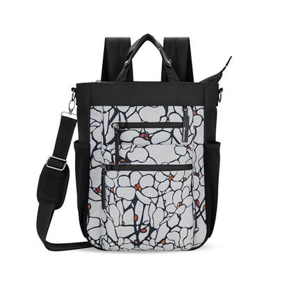 Sherpani Soleil, Anti Theft Convertible Backpack Tote (Sakura) - color: Floral Grey