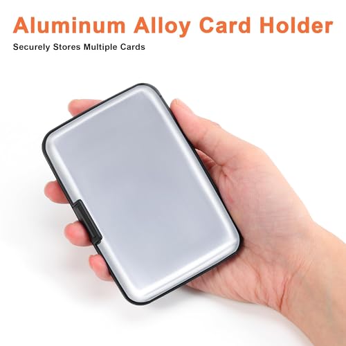 Mayski 2 Pack Credit Card Holder for Women RFID Blocking Wallet, Silver - color: Silver