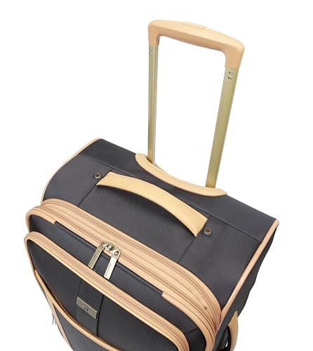 Dockers Seahorse Softside Expandable 8-Wheel Spinner Travel Checked Luggage, 3-Piece Set, Black - color: Black, size: 3-Piece Set (20"/24"/28")