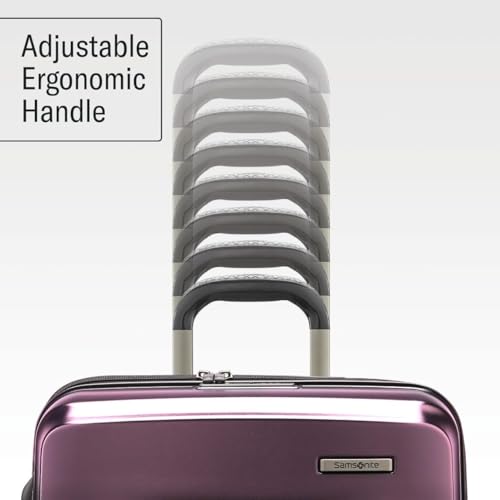 Samsonite Octiv Lightweight Hardshell 24-Inch Medium Checked Luggage- Durable Impact Resistant, 360° Aero Trac Spinner Wheels, Adjustable Telescopic Handle, Expandable, TSA Approved Lock - Purple - color: Amethyst Purple, size: Check-Medium 24