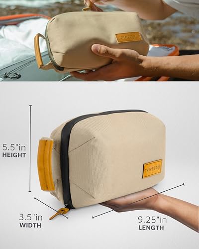 TRIPPED Travel Gear Tech Organizer Pouch for Cables and Accessories - color: Tan