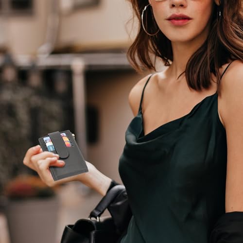 Chelmon Women's RFID Slim Card Holder Wallet - color: Deep Grey1