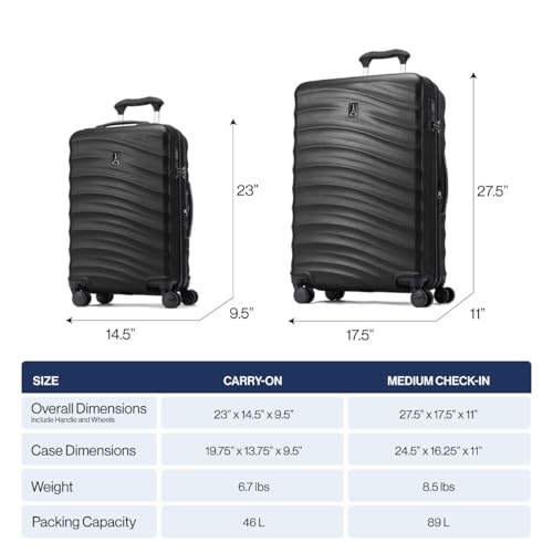 Travelpro Maxlite Air V2 Hardside 2-Piece Set, Grey, 20/25-Inch - color: Shadow Grey, size: 2 Piece Set (20/25)