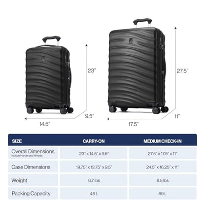 Travelpro Maxlite Air V2 Hardside 2-Piece Set, Grey, 20/25-Inch - color: Shadow Grey, size: 2 Piece Set (20/25)