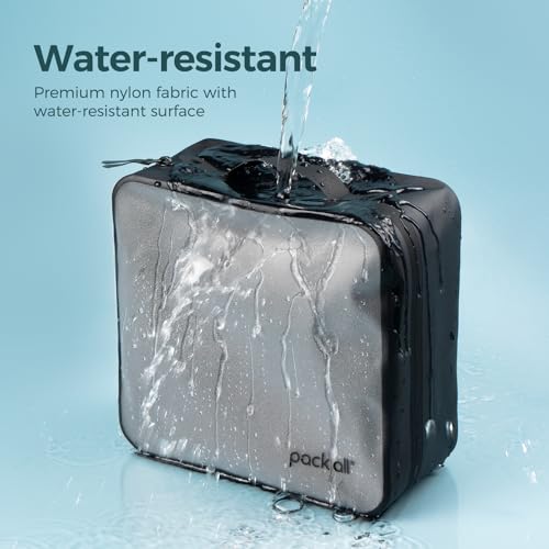 pack all Frosted Clear Organizer Pouch, Lightweight TPU Zipper Bag - size: Medium