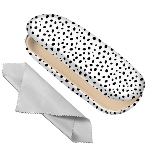Glasses Case Hard Shell Eyeglass Protective Case Eyeglasses Holder Box with Cleaning Cloth for Women Girls Men Cute - color: L1-speckle