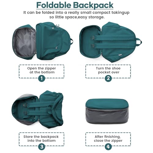 Gym Backpack for Women, Dance Volleyball Backpacks With Shoe Compartment - color: Peacock Blue
