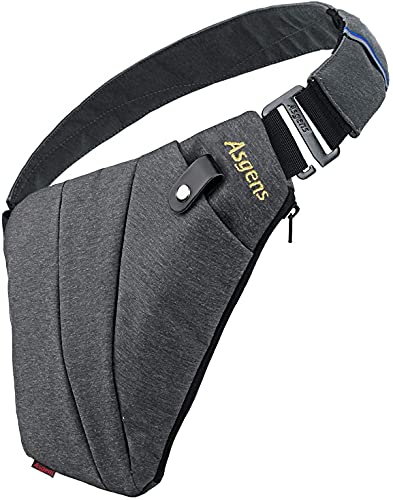CCW Crossbody Sling Bag Multi-Purpose Anti-Thief Conceal Carry Bag for Men and Women Range, Travel, Outdoor - color: Grey/for Left Hand