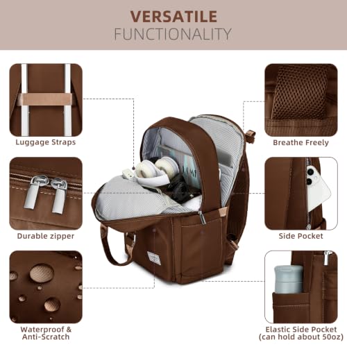 LARVENDER Carry On Luggage 22x14x9 Airline Approved, Suitcases with Wheels - color: Maple-20inch-BP
