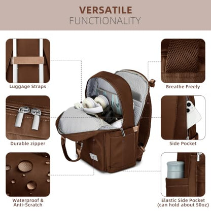 LARVENDER Carry On Luggage 22x14x9 Airline Approved, Suitcases with Wheels - color: Maple-20inch-BP