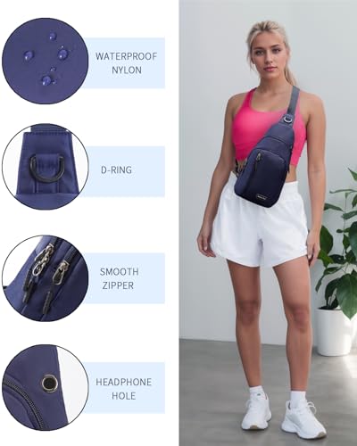 Seoky Rop Small Sling Bag Crossbody for Men Women One Strap Shoulder Cross Body Bag Sling Backpack for Travel - color: 01-blue