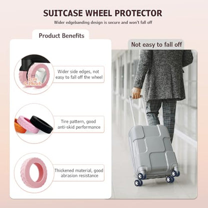 Luggage Wheel Covers, Anti Dust & Scratch, For 2-2.4" wheels - Dark blue - color: Dark blue