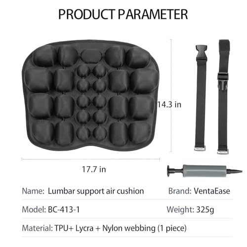 Inflatable Seat Cushion for Chair, Car, Travel & Back Support