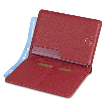 Vaultskin KENSINGTON Passport Holder for Travel, RFID Wallet (Red) - color: Matt Red
