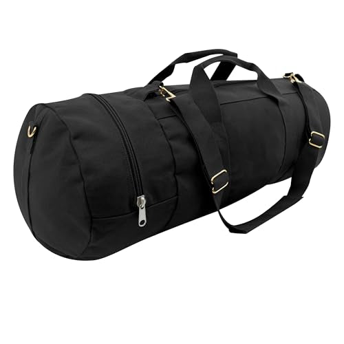 Rothco Canvas Double-Ender Sports Bag - Durable & Spacious Travel Companion or Gym Accessory - color: Black
