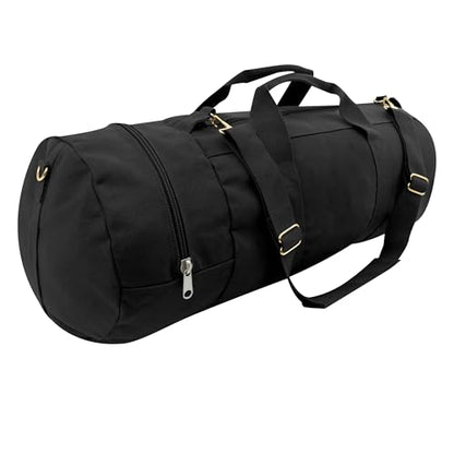 Rothco Canvas Double-Ender Sports Bag - Durable & Spacious Travel Companion or Gym Accessory - color: Black