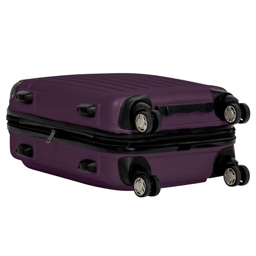 Kenneth Cole REACTION Renegade Luggage Expandable 8-Wheel Spinner Lightweight Hardside Suitcase, Midnight Plum, 20-Inch Carry On - color: Midnight Plum, size: 20-Inch Carry On