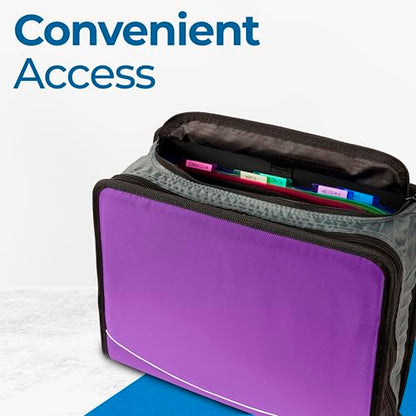 Case-it School Zipper Binder | 3" O-Rings | 600-Sheet | D-146 Deep Purple - color: I Deep Purple, size: 1 Pack