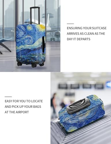 Luggage Covers For Suitcase TSA Approved, Fits 18-32 Inch - color: Starry Night, size: S(18"-22" Suitcase)