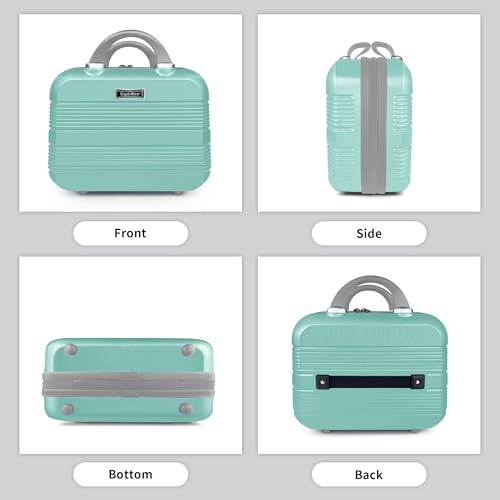 14 Inch Multi-Purpose Waterproof Hard Shell Makeup Case (Green) - color: H007-Green-14 Inch