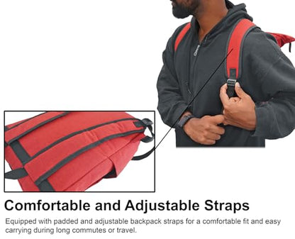 Rockville RPAK Burned Red Durable Backpack Bag with Padded Laptop Pocket - color: Red